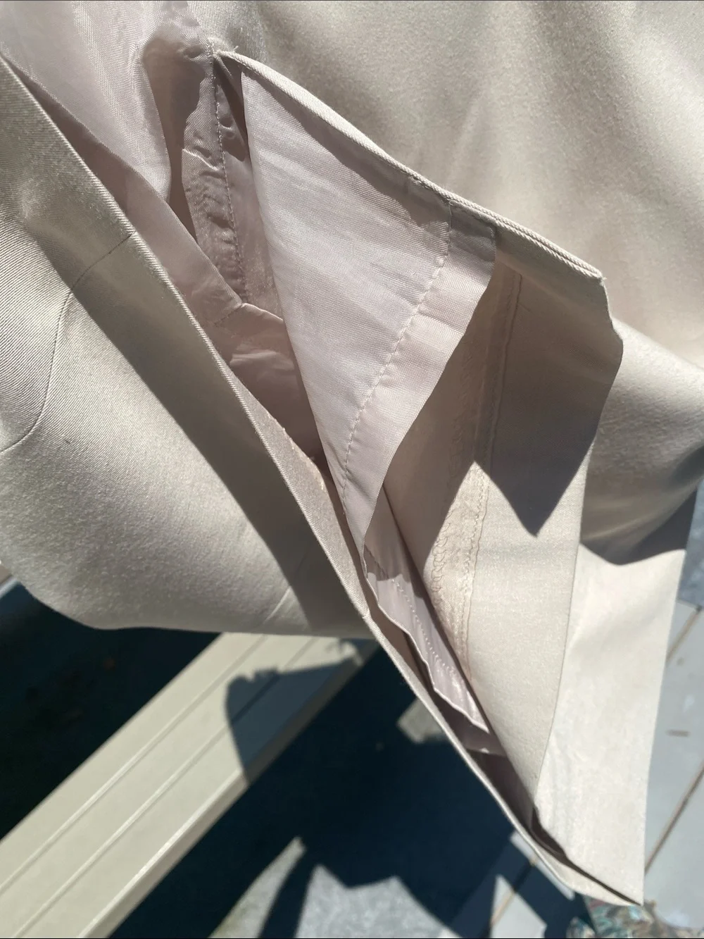 Anne Klein Stretch Cream Pencil Skirt